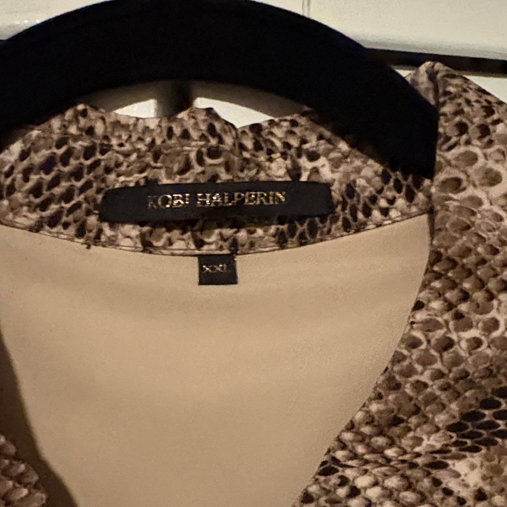 Kobi Halperin Brown Snake Print Midi Dress - Picture 2 of 10